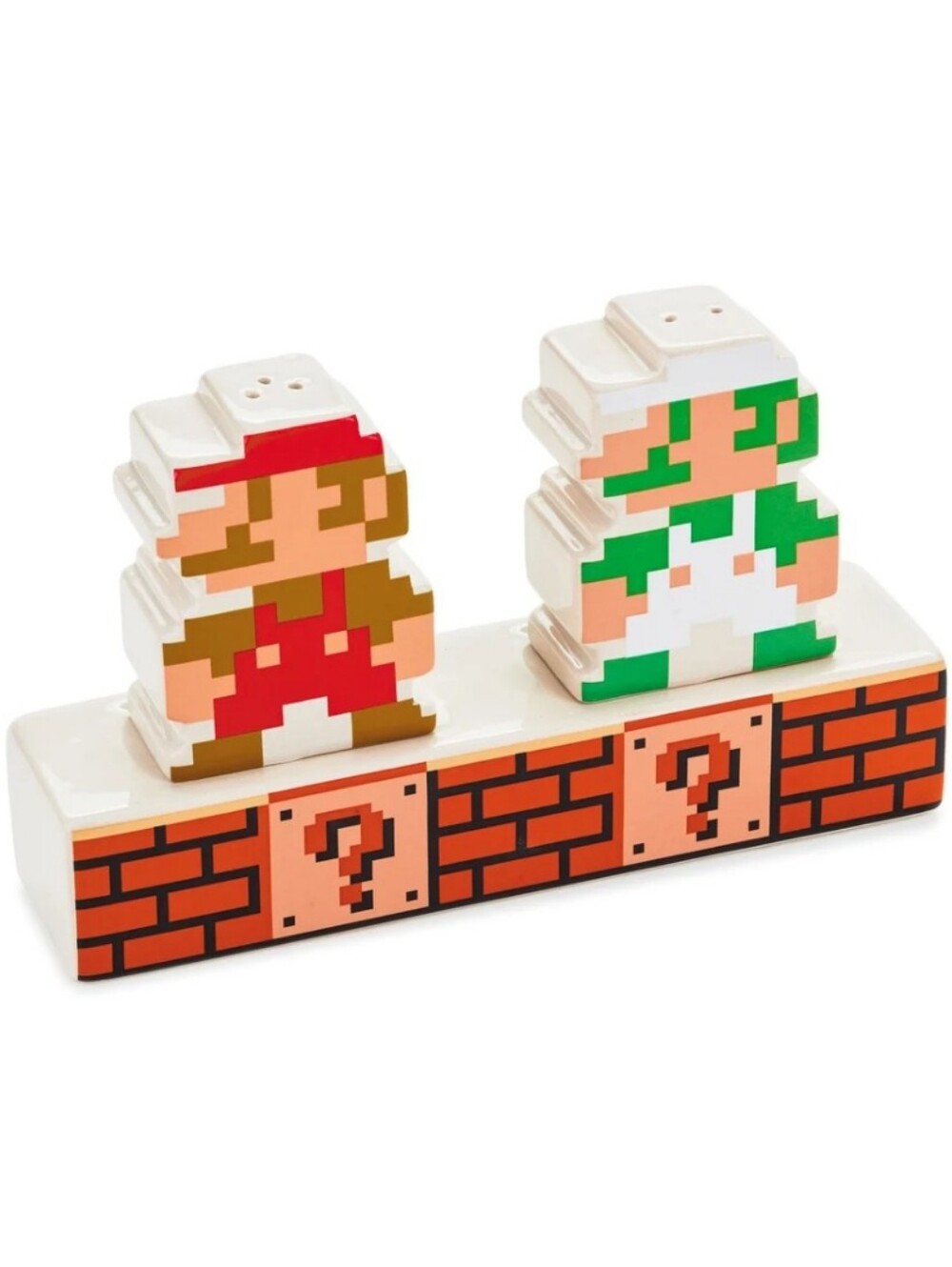 Hallmark Nintendo Super Mario Bros Mario & Luigi Salt and Pepper 3 Piece Set